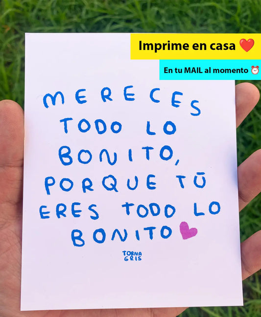 Set de 40 postales para regalar (imprime en casa) - Torna Gris - Artista Mexicano