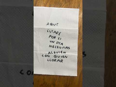 Aquí estaré por si un día necesitas alguien con quien llorar #llorar #escritos #servilleta - Torna Gris - Artista Mexicano