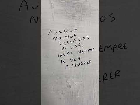 Aunque no nos volvamos a ver siempre te voy a querer #querer #volver #recuerdos - Torna Gris - Artista Mexicano