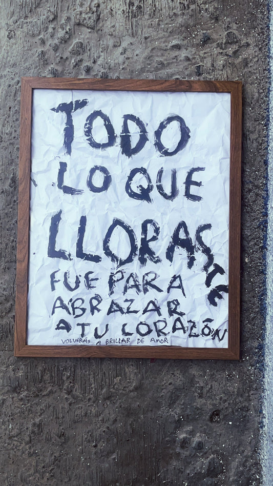 Todo lo que lloraste fue para abrazar a tu corazón — Pintura Original - Torna Gris - Artista Mexicano