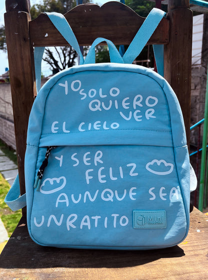 Mochila Mini Backpack Intervenida por Torna Gris | Arte Mexicano - Torna Gris - Artista Mexicano