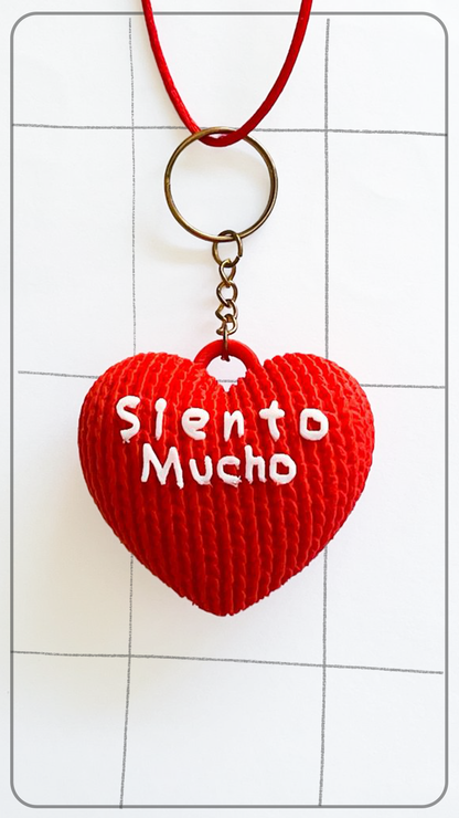 Colgante Corazón Siento Mucho — Impreso en 3D | Torna Gris - Torna Gris - Artista Mexicano