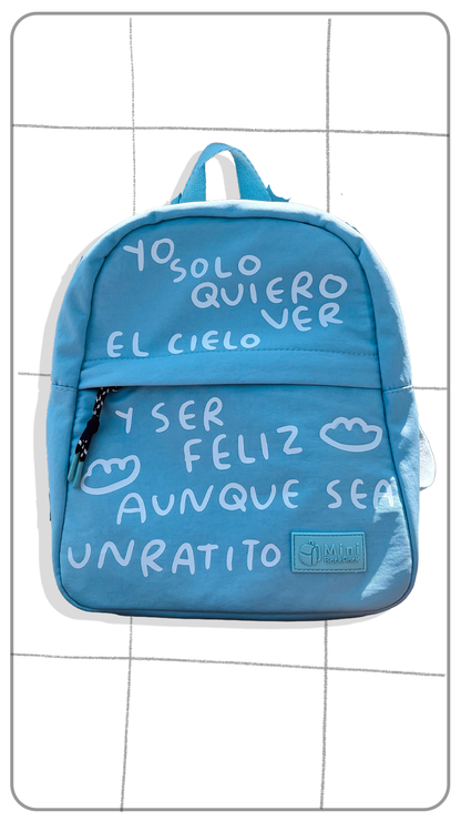Mochila Mini Backpack Intervenida por Torna Gris | Arte Mexicano - Torna Gris - Artista Mexicano