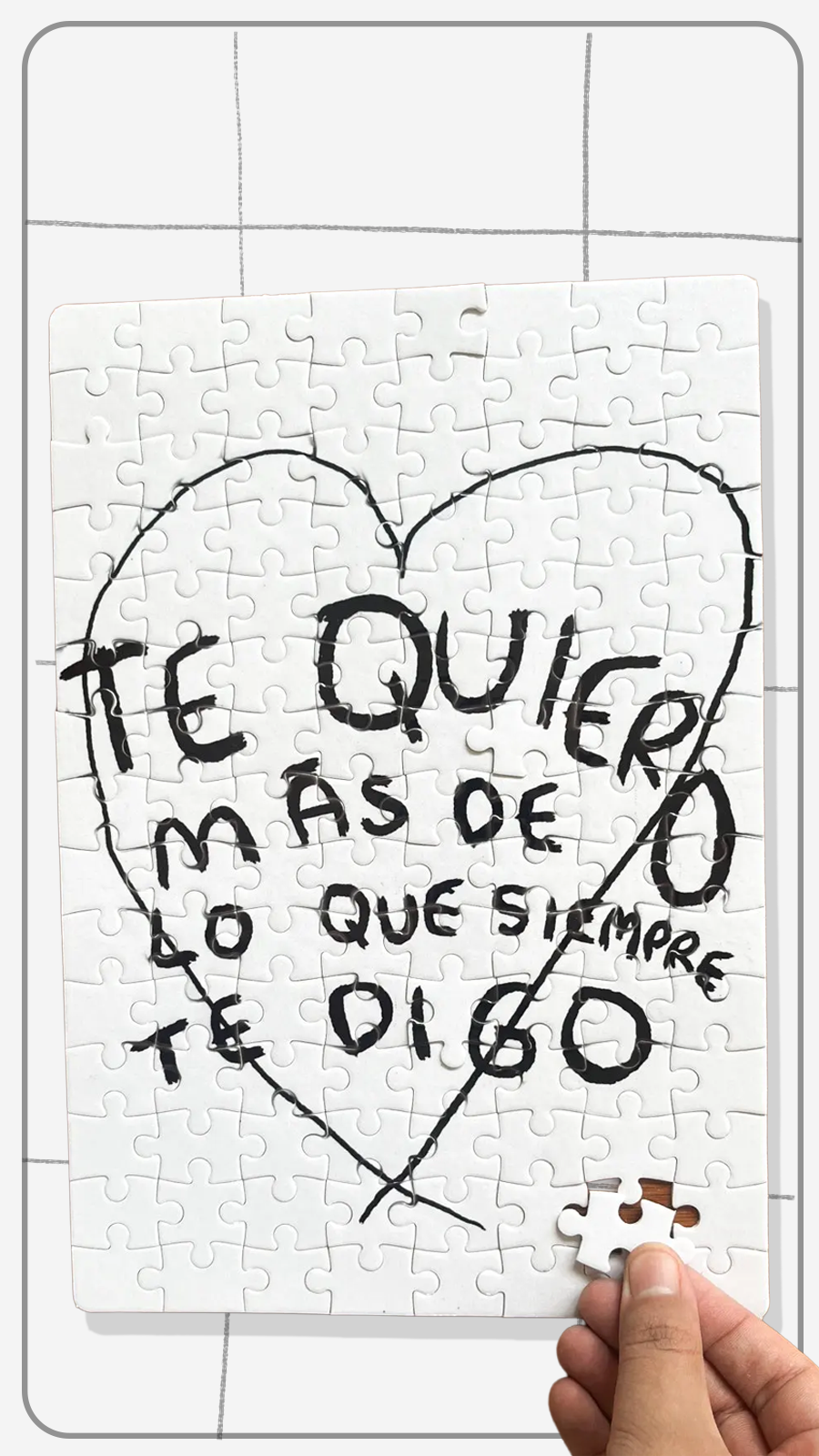 Te quiero mas de lo que siempre te digo - Rompecabezas - TORNA GRIS - Torna Gris - Artista Mexicano