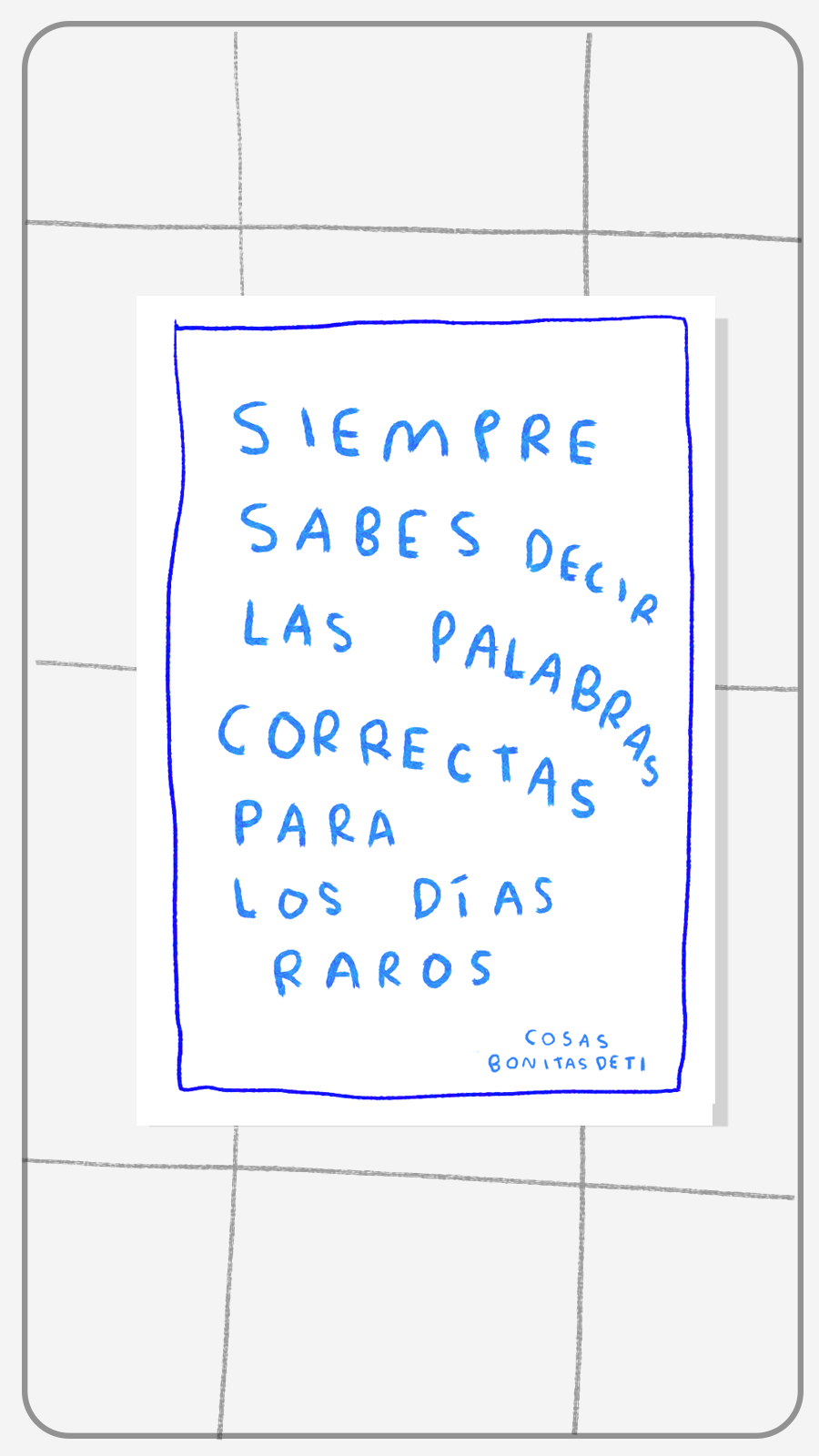 Todas las cosas bonitas de ti — Deck de cartas · Torna Gris - Torna Gris - Artista Mexicano
